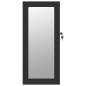 Schmuckschrank mit Spiegel Wandmontage Schwarz 30x8,5x67 cm Schmuckschrank mit Spiegel Wandmontage Schwarz 30x8,5x67 cm
