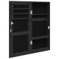 Schmuckschrank mit Spiegel Wandmontage Schwarz 30x8,5x67 cm Schmuckschrank mit Spiegel Wandmontage Schwarz 30x8,5x67 cm