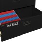 vidaXL Aktenschrank Schwarz 90x46x72,5 cm Stahl vidaXL Aktenschrank Schwarz 90x46x72,5 cm Stahl