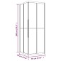 vidaXL Duschkabine Matt ESG 70x70x180 cm Schwarz vidaXL Duschkabine Matt ESG 70x70x180 cm Schwarz