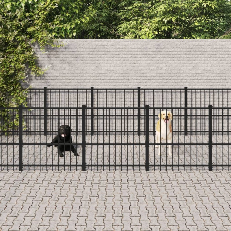 vidaXL Outdoor-Hundezwinger Stahl 22,58 m² vidaXL Outdoor-Hundezwinger Stahl 22,58 m²