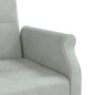 Schlafsofa mit Kissen Hellgrau Samt Schlafsofa mit Kissen Hellgrau Samt