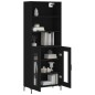 vidaXL Highboard Schwarz 69,5x34x180 cm Holzwerkstoff vidaXL Highboard Schwarz 69,5x34x180 cm Holzwerkstoff