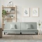 vidaXL Schlafsofa Hellgrau Samt vidaXL Schlafsofa Hellgrau Samt