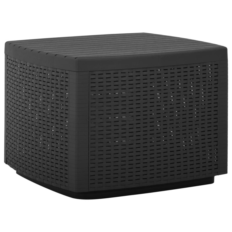 vidaXL Gartentisch Grau 53x53x40 cm Kunststoff vidaXL Gartentisch Grau 53x53x40 cm Kunststoff