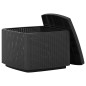 vidaXL Gartentisch Grau 53x53x40 cm Kunststoff vidaXL Gartentisch Grau 53x53x40 cm Kunststoff