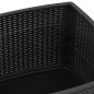 vidaXL Gartentisch Grau 53x53x40 cm Kunststoff vidaXL Gartentisch Grau 53x53x40 cm Kunststoff