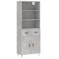 vidaXL Highboard Betongrau 69,5x34x180 cm Holzwerkstoff vidaXL Highboard Betongrau 69,5x34x180 cm Holzwerkstoff