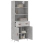 vidaXL Highboard Betongrau 69,5x34x180 cm Holzwerkstoff vidaXL Highboard Betongrau 69,5x34x180 cm Holzwerkstoff
