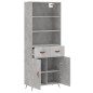 vidaXL Highboard Betongrau 69,5x34x180 cm Holzwerkstoff vidaXL Highboard Betongrau 69,5x34x180 cm Holzwerkstoff