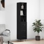 vidaXL Highboard Schwarz 34,5x34x180 cm Holzwerkstoff vidaXL Highboard Schwarz 34,5x34x180 cm Holzwerkstoff