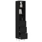 vidaXL Highboard Schwarz 34,5x34x180 cm Holzwerkstoff vidaXL Highboard Schwarz 34,5x34x180 cm Holzwerkstoff