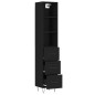 vidaXL Highboard Schwarz 34,5x34x180 cm Holzwerkstoff vidaXL Highboard Schwarz 34,5x34x180 cm Holzwerkstoff