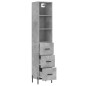 vidaXL Highboard Betongrau 34,5x34x180 cm Holzwerkstoff vidaXL Highboard Betongrau 34,5x34x180 cm Holzwerkstoff