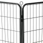 vidaXL Hunde-Laufstall 16 Panels Stahl 80x80 cm Schwarz vidaXL Hunde-Laufstall 16 Panels Stahl 80x80 cm Schwarz