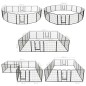 vidaXL Hunde-Laufstall 16 Panels Stahl 80x80 cm Schwarz vidaXL Hunde-Laufstall 16 Panels Stahl 80x80 cm Schwarz