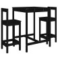 vidaXL 3-tlg. Gartenbar-Set Schwarz Massivholz Kiefer vidaXL 3-tlg. Gartenbar-Set Schwarz Massivholz Kiefer