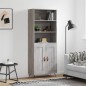 vidaXL Highboard Grau Sonoma 69,5x34x180 cm Holzwerkstoff vidaXL Highboard Grau Sonoma 69,5x34x180 cm Holzwerkstoff