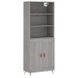 vidaXL Highboard Grau Sonoma 69,5x34x180 cm Holzwerkstoff vidaXL Highboard Grau Sonoma 69,5x34x180 cm Holzwerkstoff