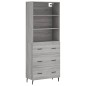 vidaXL Highboard Grau Sonoma 69,5x34x180 cm Holzwerkstoff vidaXL Highboard Grau Sonoma 69,5x34x180 cm Holzwerkstoff