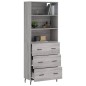 vidaXL Highboard Grau Sonoma 69,5x34x180 cm Holzwerkstoff vidaXL Highboard Grau Sonoma 69,5x34x180 cm Holzwerkstoff
