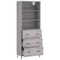 vidaXL Highboard Grau Sonoma 69,5x34x180 cm Holzwerkstoff vidaXL Highboard Grau Sonoma 69,5x34x180 cm Holzwerkstoff