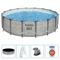 Bestway Power Steel Swimmingpool Rund 488x122 cm Bestway Power Steel Swimmingpool Rund 488x122 cm