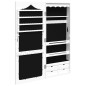 Schmuckschrank mit Spiegel Wandmontage Weiß 37,5x10x90 cm Schmuckschrank mit Spiegel Wandmontage Weiß 37,5x10x90 cm