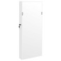 Schmuckschrank mit Spiegel Wandmontage Weiß 37,5x10x90 cm Schmuckschrank mit Spiegel Wandmontage Weiß 37,5x10x90 cm