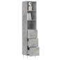 vidaXL Highboard Betongrau 34,5x34x180 cm Holzwerkstoff vidaXL Highboard Betongrau 34,5x34x180 cm Holzwerkstoff