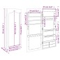 Schmuckschrank mit Spiegel Wandmontage Weiß 37,5x10x90 cm Schmuckschrank mit Spiegel Wandmontage Weiß 37,5x10x90 cm
