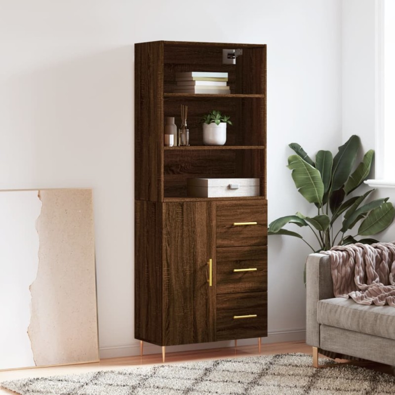 vidaXL Highboard Braun Eichen-Optik 69,5x34x180 cm Holzwerkstoff vidaXL Highboard Braun Eichen-Optik 69,5x34x180 cm Holzwerkstoff