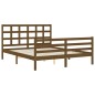 vidaXL Massivholzbett mit Kopfteil Honigbraun 160x200 cm vidaXL Massivholzbett mit Kopfteil Honigbraun 160x200 cm