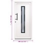 vidaXL Haustür Weiß 108x200 cm PVC vidaXL Haustür Weiß 108x200 cm PVC