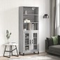 vidaXL Highboard Grau Sonoma 69,5x34x180 cm Holzwerkstoff vidaXL Highboard Grau Sonoma 69,5x34x180 cm Holzwerkstoff