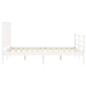 vidaXL Massivholzbett mit Kopfteil Weiß 140x190 cm vidaXL Massivholzbett mit Kopfteil Weiß 140x190 cm