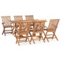 vidaXL 7-tlg. Garten-Essgruppe Klappbar Massivholz Teak vidaXL 7-tlg. Garten-Essgruppe Klappbar Massivholz Teak