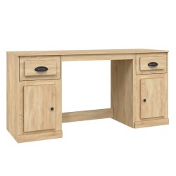 vidaXL Schreibtisch mit Stauraum Sonoma-Eiche Holzwerkstoff