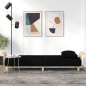 Schlafsofa mit Armlehnen Schwarz Stoff Schlafsofa mit Armlehnen Schwarz Stoff