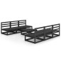 vidaXL 7-tlg. Garten-Lounge-Set Schwarz Massivholz Kiefer vidaXL 7-tlg. Garten-Lounge-Set Schwarz Massivholz Kiefer