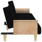 Schlafsofa mit Armlehnen Schwarz Stoff Schlafsofa mit Armlehnen Schwarz Stoff