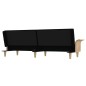 Schlafsofa mit Armlehnen Schwarz Stoff Schlafsofa mit Armlehnen Schwarz Stoff