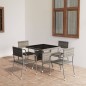 vidaXL 5-tlg. Garten-Essgruppe Poly Rattan Grau vidaXL 5-tlg. Garten-Essgruppe Poly Rattan Grau
