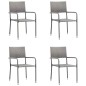 vidaXL 5-tlg. Garten-Essgruppe Poly Rattan Grau vidaXL 5-tlg. Garten-Essgruppe Poly Rattan Grau