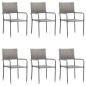vidaXL 7-tlg. Garten-Essgruppe Poly Rattan Anthrazit vidaXL 7-tlg. Garten-Essgruppe Poly Rattan Anthrazit