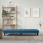 Schlafsofa mit Getränkehaltern Blau Samt Schlafsofa mit Getränkehaltern Blau Samt