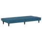Schlafsofa mit Getränkehaltern Blau Samt Schlafsofa mit Getränkehaltern Blau Samt