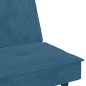 Schlafsofa mit Getränkehaltern Blau Samt Schlafsofa mit Getränkehaltern Blau Samt