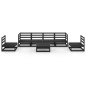 vidaXL 7-tlg. Garten-Lounge-Set Schwarz Massivholz Kiefer vidaXL 7-tlg. Garten-Lounge-Set Schwarz Massivholz Kiefer