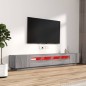 vidaXL 3-tlg. TV-Schrank-Set LED-Leuchten Grau Sonoma Holzwerkstoff vidaXL 3-tlg. TV-Schrank-Set LED-Leuchten Grau Sonoma Holzwerkstoff
